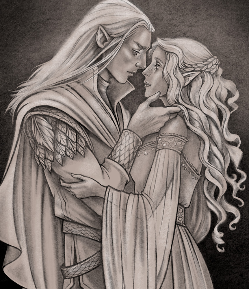A romantasy inspired sketch for Valentine's Day.🍃