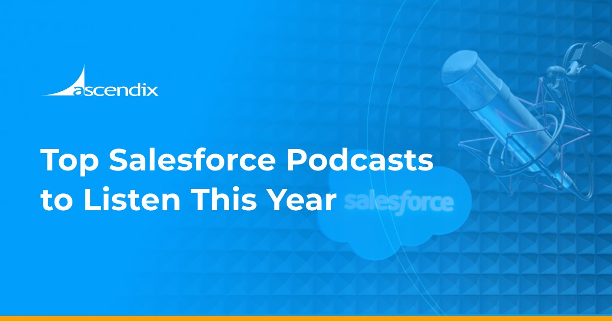 Top 23 Salesforce Podcasts That Confirm to Go Live in 2025

In this blog post 📑go.ascendix.com/TxJu📑 we explore 23 best #Salesforce podcasts that continue to go live weekly, biweekly, or monthly for all parties related and connected with the Salesforce ecosystem.