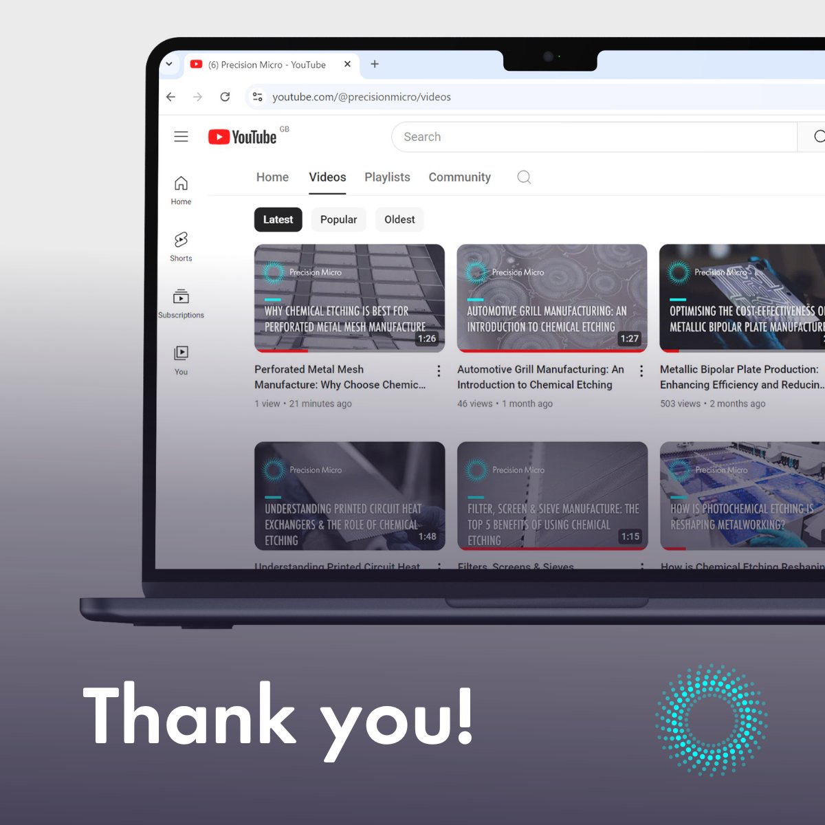 We’ve hit 1,000 subscribers on YouTube! A big thank you to everyone who follows our photochemical etching content.

If you haven’t yet, subscribe to keep up with our latest insights. 📺👉 hubs.la/Q0359zX00

#1000Subscribers ChemicalEtching