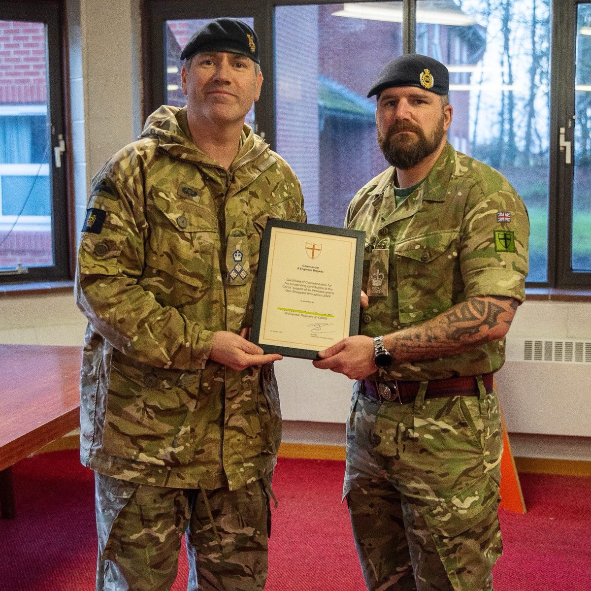 In recent weeks Comd 8X and Comd 29 Gp have visited the regiment and presented a number of awards, ranging from a CGS Commendation to 29 Gp Comd coins.

Congratulations to all of those who received awards!