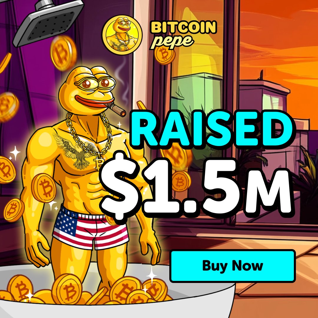 🚨 OVER $1.5M+ RAISED &amp; COUNTING🚨

Frens, we are already closing in on $2M and we are only 48 hours into the $BPEP presale!

Less than $330K left in stage 3, get in before the price goes up! 📈

If you ain't in, you're OUT, simple as that.

$BPEP 🐸🚀 bit.ly/bitcoinpepe_