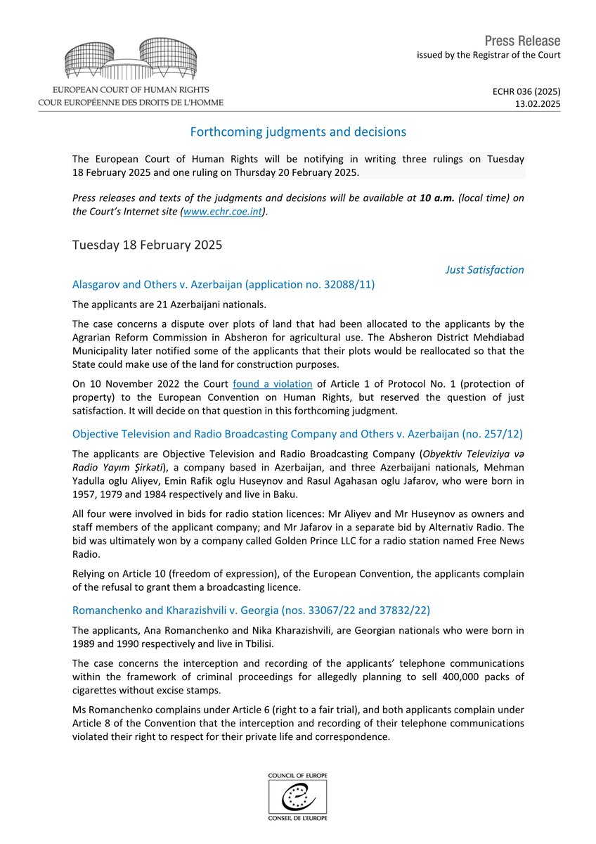 ECHR CEDH tweet media