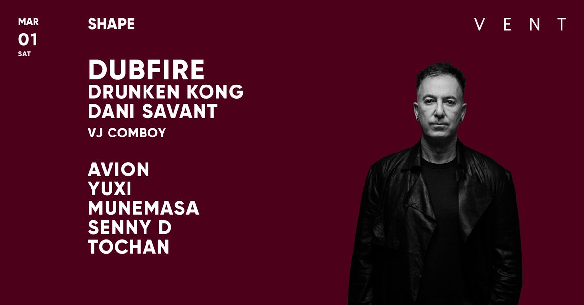 Senny D (@sennyd_music) on Twitter photo 3.1 “SHAPE” by <a href="/drunken_kong/">DRUNKEN KONG</a> 🔥
So excited for <a href="/dubfire/">Dubfire</a> !
See you at <a href="/vent_tokyo/">VENT_TOKYO</a> 🖤
I would be happy if you press “interested” thanks♥️
ja.ra.co/events/2091365#
#techno #dubfire #drunkenkong #vent #tokyo #underground #party 3.1 “SHAPE” by <a href="/drunken_kong/">DRUNKEN KONG</a> 🔥
So excited for <a href="/dubfire/">Dubfire</a> !
See you at <a href="/vent_tokyo/">VENT_TOKYO</a> 🖤
I would be happy if you press “interested” thanks♥️
ja.ra.co/events/2091365#
#techno #dubfire #drunkenkong #vent #tokyo #underground #party