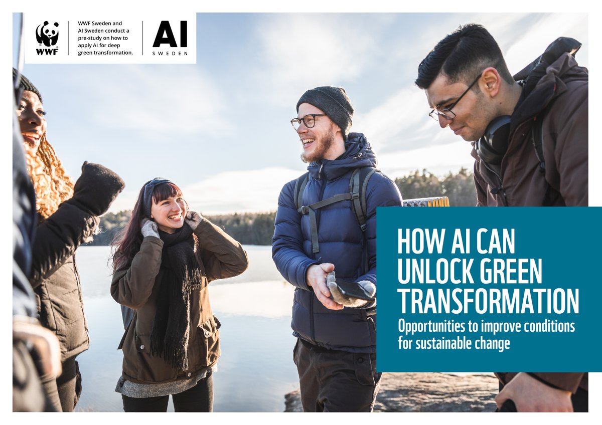WWF Climate & Energy (@climatewwf) on Twitter photo How can artificial intelligence concretely support aย deepย green transformation? A new report from WWF Sweden, with AI Sweden, explores the underlying needs, obstacles and opportunities. ow.ly/ipiL50UZaof
#GreenTransformation <a href="/LindGustaf/">Gustaf Lind</a>ย <a href="/WWFSverige/">VรคrldsnaturfondenWWF</a> <a href="/WWF/">WWF</a>ย <a href="/climateWWF/">WWF Climate & Energy</a> How can artificial intelligence concretely support aย deepย green transformation? A new report from WWF Sweden, with AI Sweden, explores the underlying needs, obstacles and opportunities. ow.ly/ipiL50UZaof
#GreenTransformation <a href="/LindGustaf/">Gustaf Lind</a>ย <a href="/WWFSverige/">VรคrldsnaturfondenWWF</a> <a href="/WWF/">WWF</a>ย <a href="/climateWWF/">WWF Climate & Energy</a>