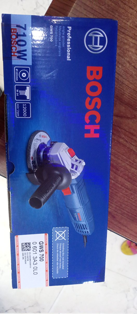RisingSafety's tweet photo. Original BOSCH 4 ½ inch Angle grinder 68,000 naira https://t.co/FKMcb1ARGx