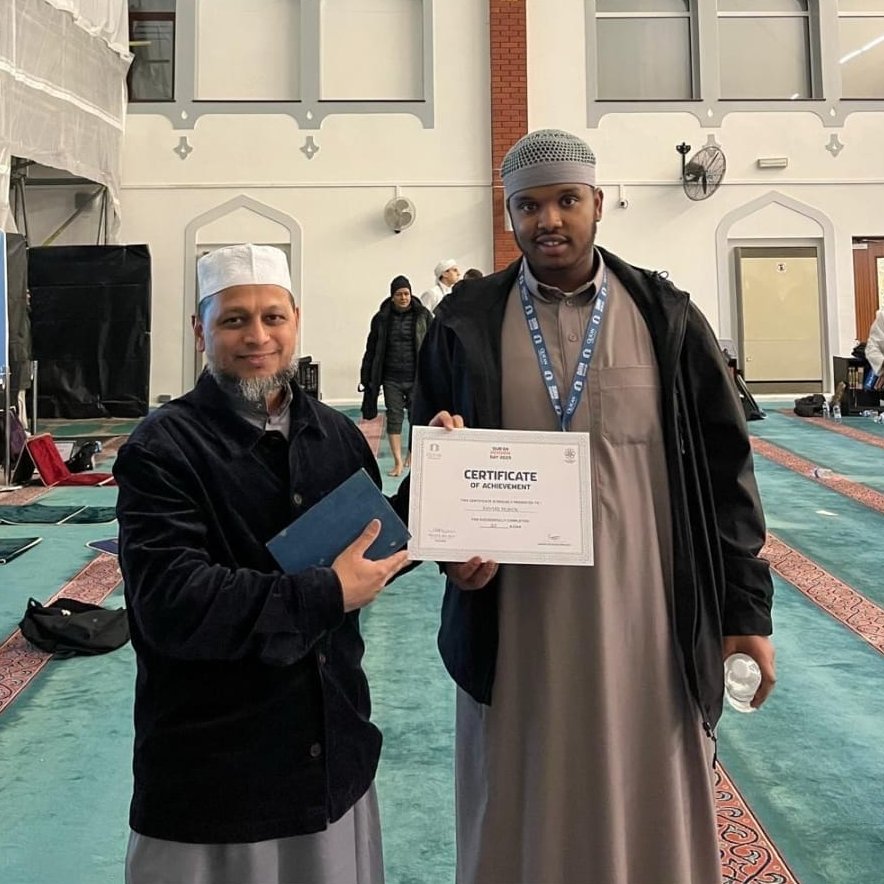 This 19-year-old recited the entire Qur'an from memory at the Qur'an Revision Day at the East London Mosque.

He began reciting at 7:39am and finished at 7:25pm.

May Allah bless him.