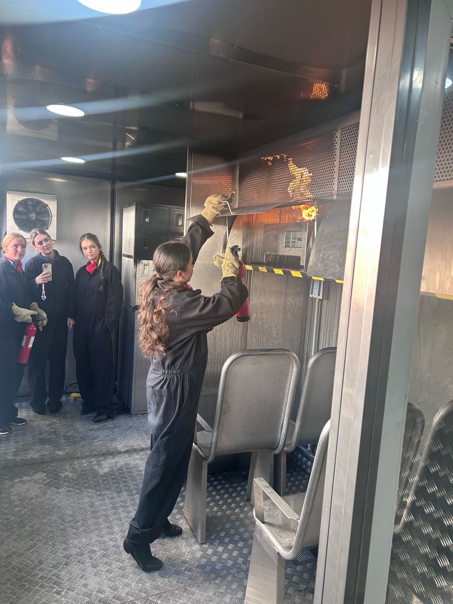 cravenaviation's tweet photo. Last week our students enjoyed a day out @skypeopletraining.Immersed into the roles &amp; responsibilities of Cabin Crew.From operation of doors, a seminar on safety procedures,fighting fire &amp; learning how to survive a ditching before finally jumping down the aircraft slides. https://t.co/jPx2L2MKW5