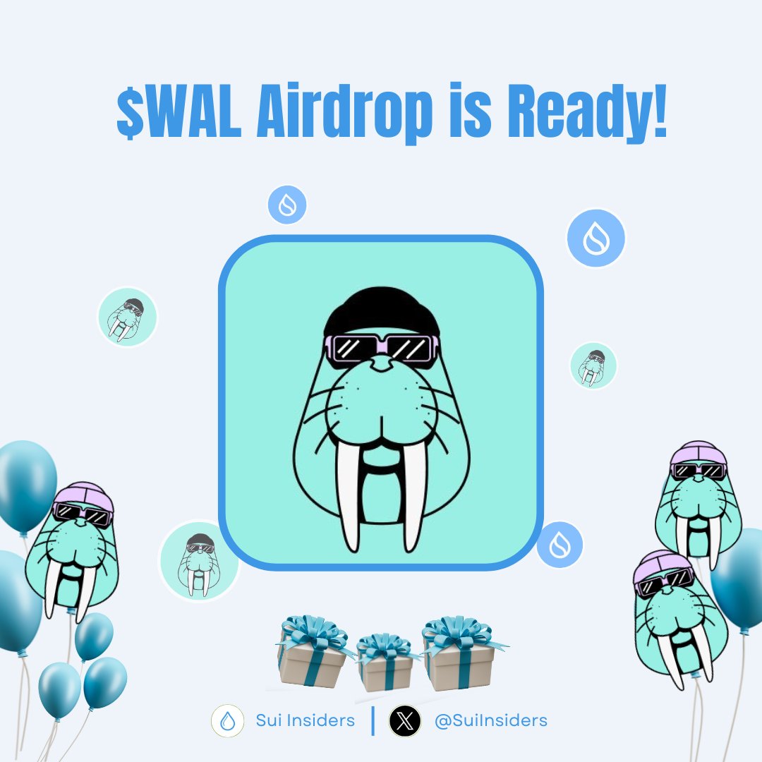 $WAL AIRDROP IS READY!🪂

Are you ready?

Like, RT and Drop your #SUI wallet👇

#Sui #SuiNetwork #Airdrop