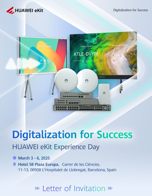 🔊Le invitamos a asistir al Huawei eKit Experience Day durante el MWC 2025 donde se presentarán más de 20 productos nuevos y mejores vendidos, 5 soluciones basadas en escenarios y 4 zonas de experiencia interactivas dedicadas a productos industriales.
📍 Hotel SB Plaza Europa