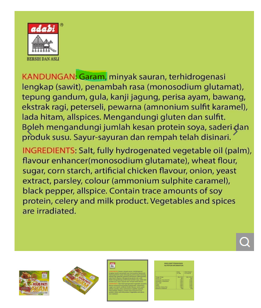 fdajesfry's tweet photo. Scam Industri Makanan: Kiub/Serbuk Pati Ayam
(ada link affiliate)

Sebenarnya dari haritu aku gatal nak tulis pasal ni. Korang tau kiub/serbuk malah cecair pati ayam yang dekat supermarket tu tak ada atau barely ada pati ayam?

Apa bahan utama dalam serbuk/kiub pati ayam? Garam. https://t.co/3VjIWJki0M