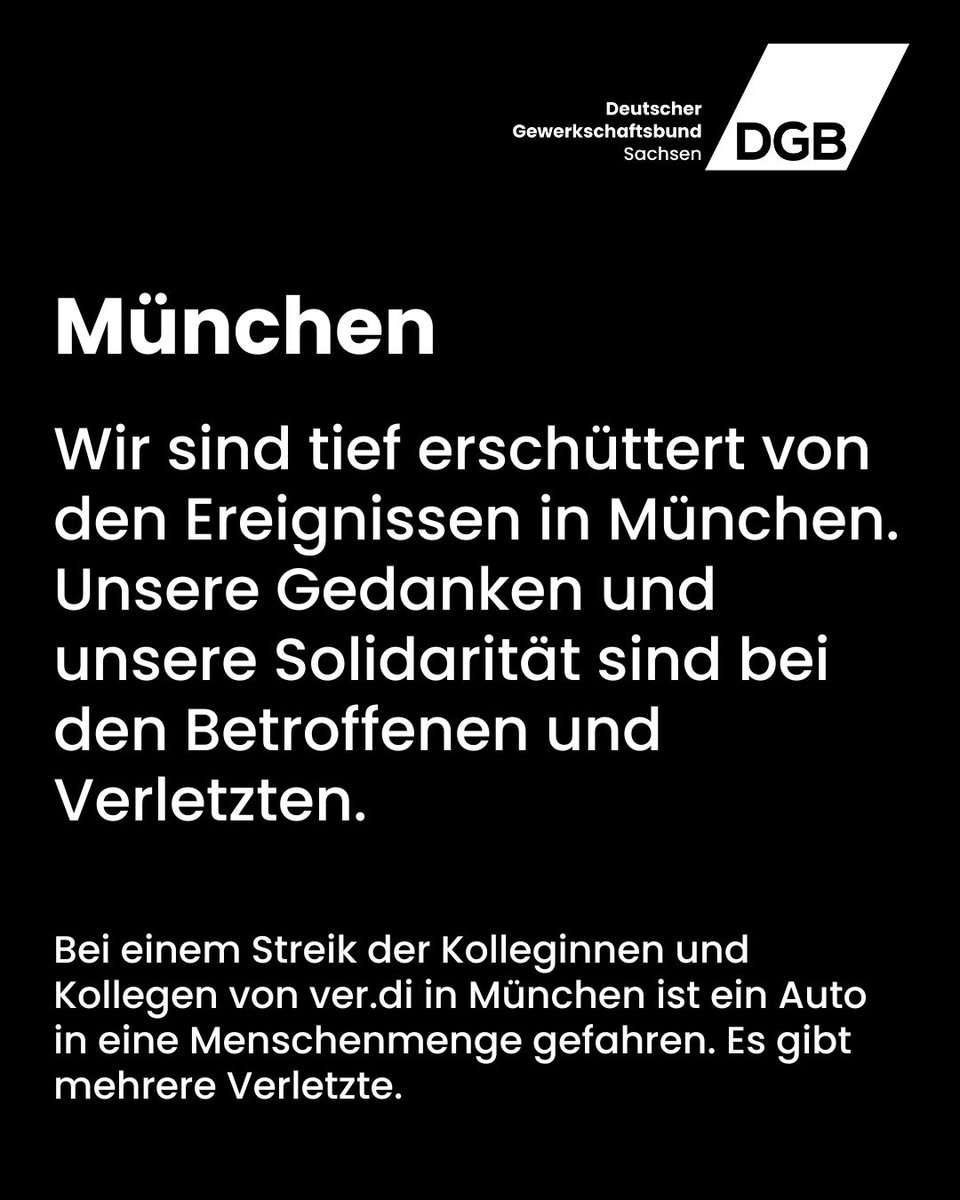 Wir sind tief erschüttert. Unsere Gedanken und unsere Solidarität sind bei den Betroffenen und Verletzten. #München