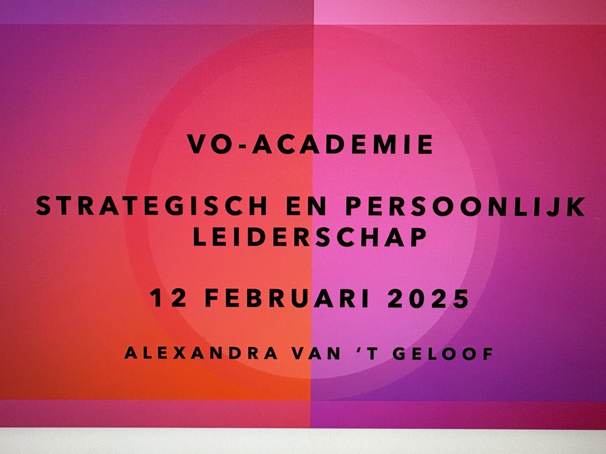 Inspiratie en waardevolle interactie met schooleiders! #topgroep #vo-academie #vo-raad
