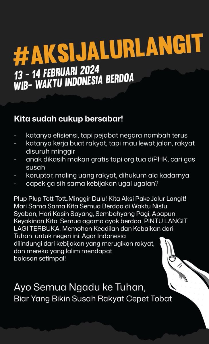 rianibrahim's tweet image. Mau ngadu ke siapa lagi kalau bukan ke Tuhan. Tapi selain berdoa, ngapain lagi nih kita sebagai warga?