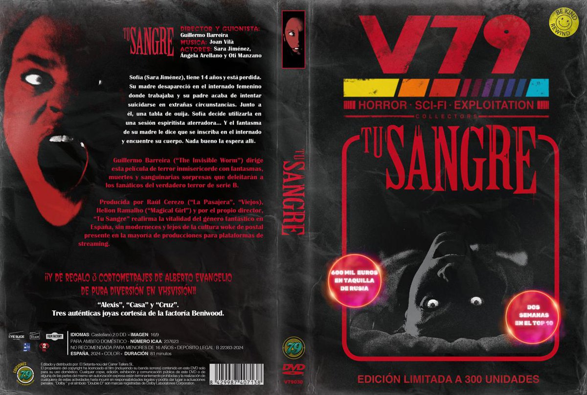 ¡Dvd edición limitada de "Tu Sangre" con cortos de nada menos que Alberto Evangelio de extras! ¡De los mejores: <a href="/elsetantanou/">El Setanta-Nou</a>! ¡Por solo 6,99 euros! ¡Corred, que vuelan! elsetantanou.com/products/48541…