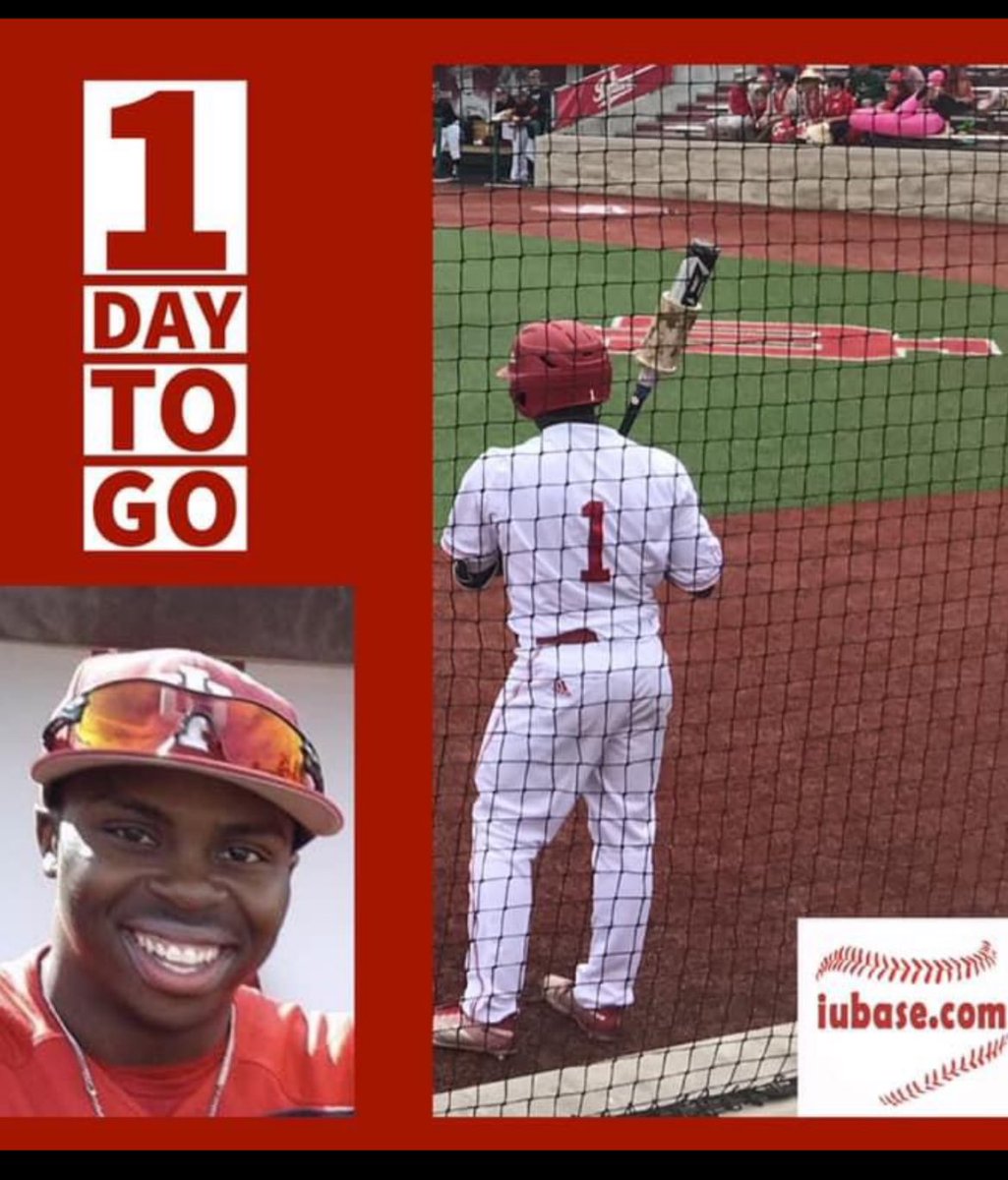 iubase17's tweet photo. One Day to Go 

@JeremyHouston1 

#iubase | #OpeningDay https://t.co/dPNNKvC1q4