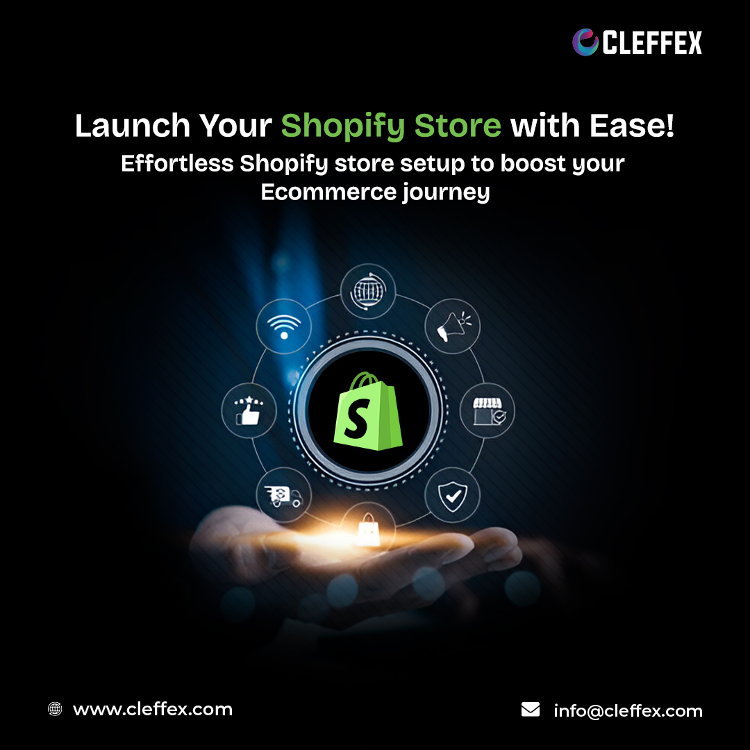 Bring your ecommerce vision to life with our expert Shopify store setup support! Launch a seamless, high-performing online store tailored to your business needs. Contact us at info@cleffex.com to get started!

#ShopifyExperts #EcommerceSuccess #OnlineStore #BusinessGrowth