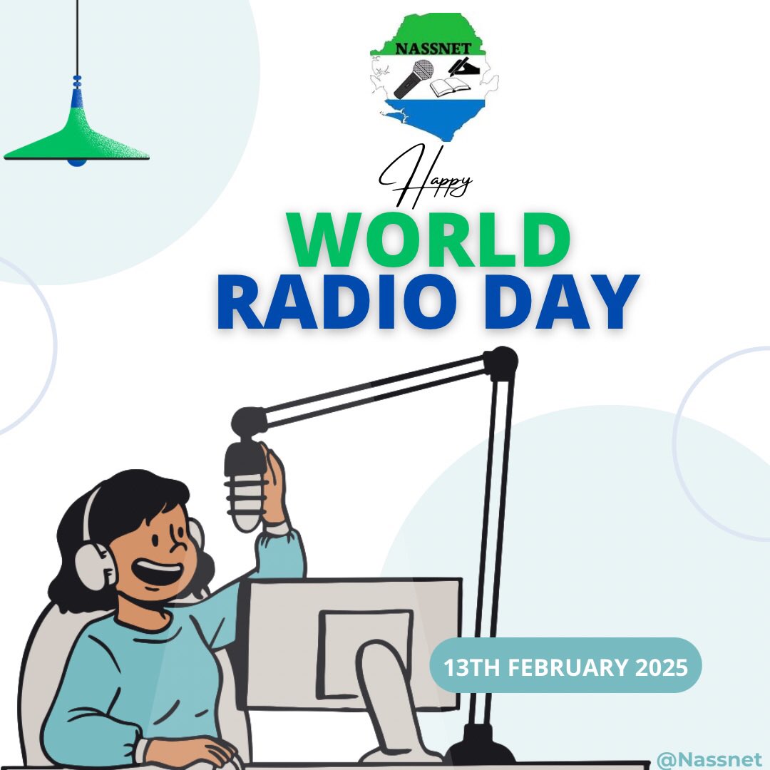 On World Radio Day, we celebrates radio's vital role in education, advocacy, and empowerment. This medium fosters communication, learning, and community engagement, uniting diverse individuals and inspiring change. 
Happy World Radio Day 2025! 🎉🥂
#SaloneX #WorldRadioDay #fyp