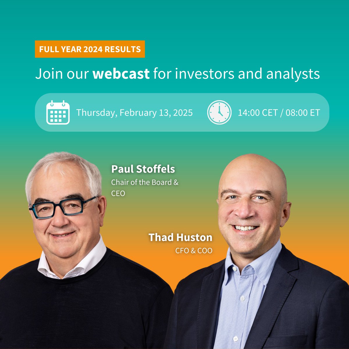 Investor or analyst? Join us for the webcast on our Full Year 2024 results. Tune in at 14:00 CET / 08:00 ET. Click here for the webcast details: glpg.com/webcasts-event… #PioneeringForPatients $glpg