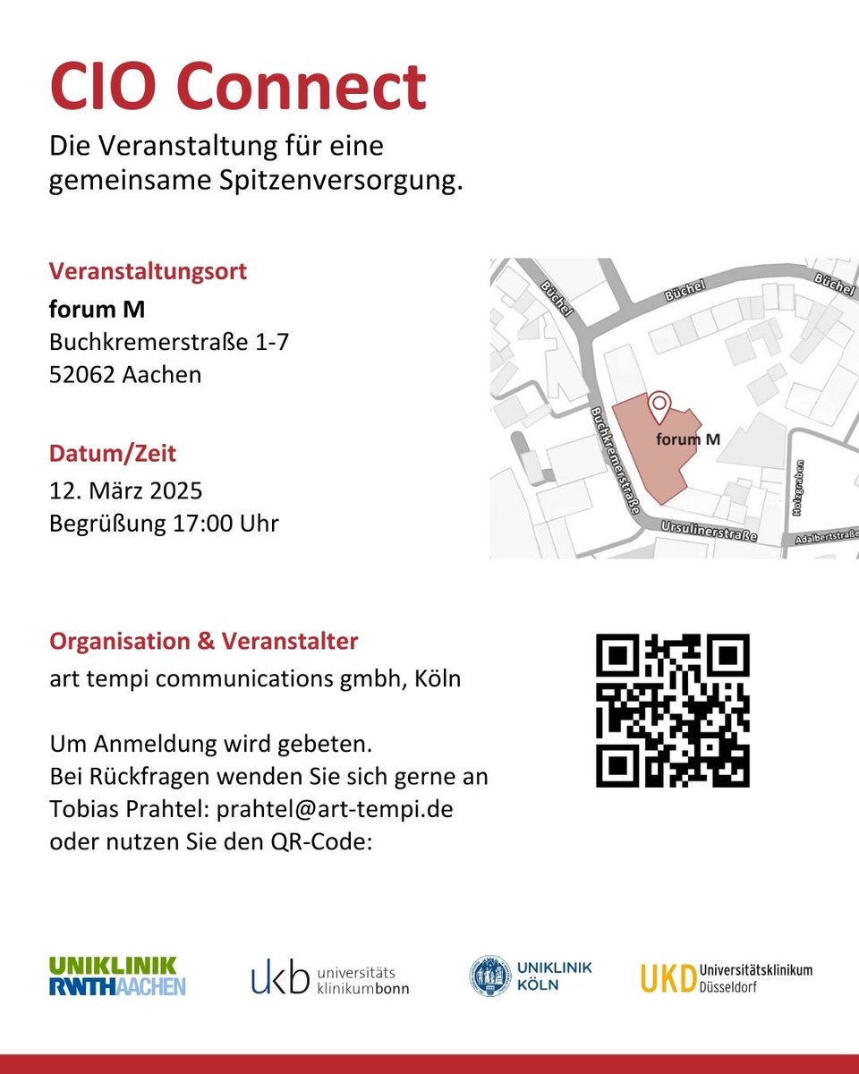 Tim Brümmendorf (@brummendorf) on Twitter photo Herzliche Einladung zu nächsten #CIO-connect Veranstaltung des #cioabcd zum Thema #MPN und #CML am 12. März nach Aachen !!! <a href="/UniklinikAachen/">Uniklinik RWTH AC</a> <a href="/UKKoeln/">Uniklinik Köln</a> <a href="/UniklinikDUS/">Uniklinik Düsseldorf</a> <a href="/UniklinikBonn/">Uniklinik Bonn</a> Herzliche Einladung zu nächsten #CIO-connect Veranstaltung des #cioabcd zum Thema #MPN und #CML am 12. März nach Aachen !!! <a href="/UniklinikAachen/">Uniklinik RWTH AC</a> <a href="/UKKoeln/">Uniklinik Köln</a> <a href="/UniklinikDUS/">Uniklinik Düsseldorf</a> <a href="/UniklinikBonn/">Uniklinik Bonn</a>