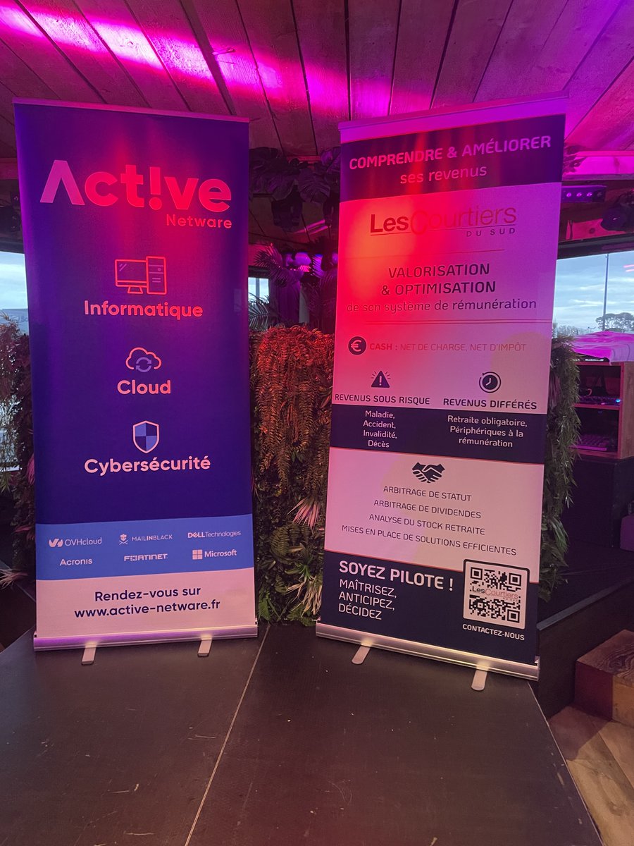 CaignecPierre's tweet photo. Mardi dernier j'étais présent en temps que sponsor à la plénière du @CJDMontpellier .

Le thème de la soirée était sur "Rebondir et vivre de ses rêves" en présence du @chicandier 

J'ai pu présenter l'activité d'ACTIVE NETWARE et expliqué à plus de 100 "JD" l'importance d'avoir un partenaire et non juste un prestataire informatique.

Merci @RomainBeke de Muhalink Repère pour la sollicitation !

#sponsor #cjd #entrepreneur #informatique #cloud #cybersecurite