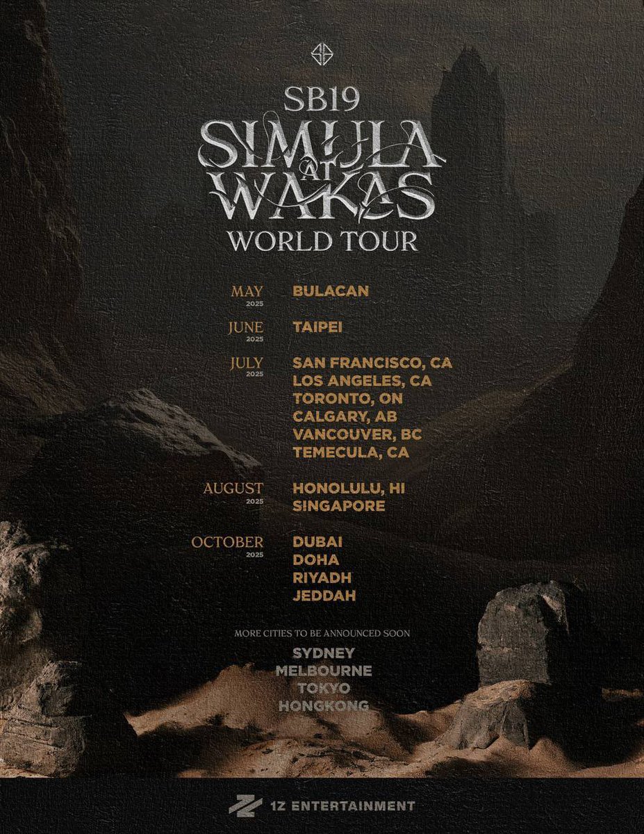 EsbieFanat36F's tweet photo. SB19, the top pop group from the Philippines will go on their world tour starting this Spring season. The Kings of P-pop will perform live here in Toronto this July. Details on exact date and venue to be shared soon!
#SB19 #SimulaAtWakas #SAW #SB19SAWroundTheWorld2025 https://t.co/FLYCRz0xgq