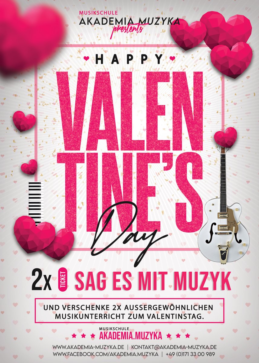 AkademiaMuzyka's tweet photo. Morgen ist Valentinstag.
Statt Blumen mal ein (musikalisches) Abenteuer schenken.
Kostenlos.
Link zur Aktion (FB) 👆

#ValentinesDay #Valentines #Deutschland #Berlin #RomantischeGeschenke #Valentinstag #Liebe #INSTAGRAM https://t.co/dYudU9fWUx