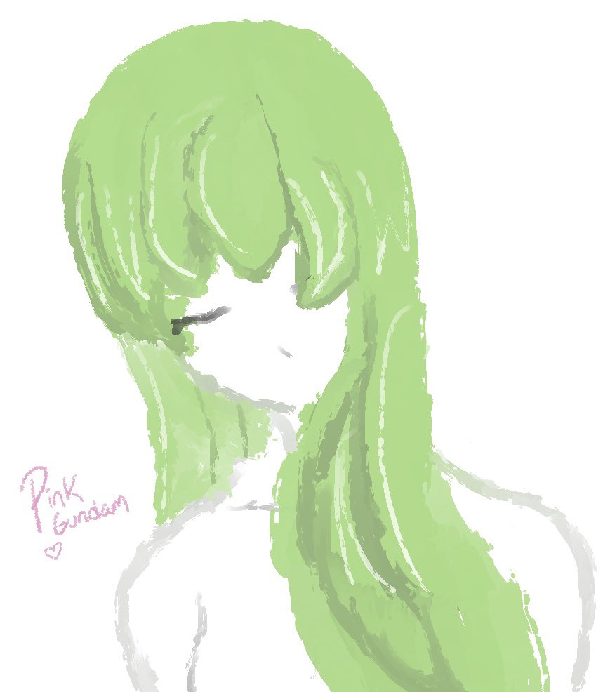 pinkgund4m's tweet image. just a lil c.c. doodle i did on my phone, i luv this girl a lot #codegeass #codegeasscc #codegeassfanart
