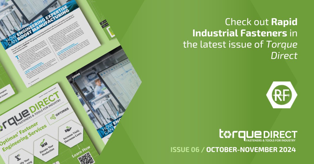 Founded in 1980, Rapid Industrial Fasteners remains family owned. As a #manufacturer and #distributor of all #fasteners, Rapid Industrial Fasteners is unique.

Read more in Torque Direct's latest issue here - loom.ly/0yCrmyY

#Innovation