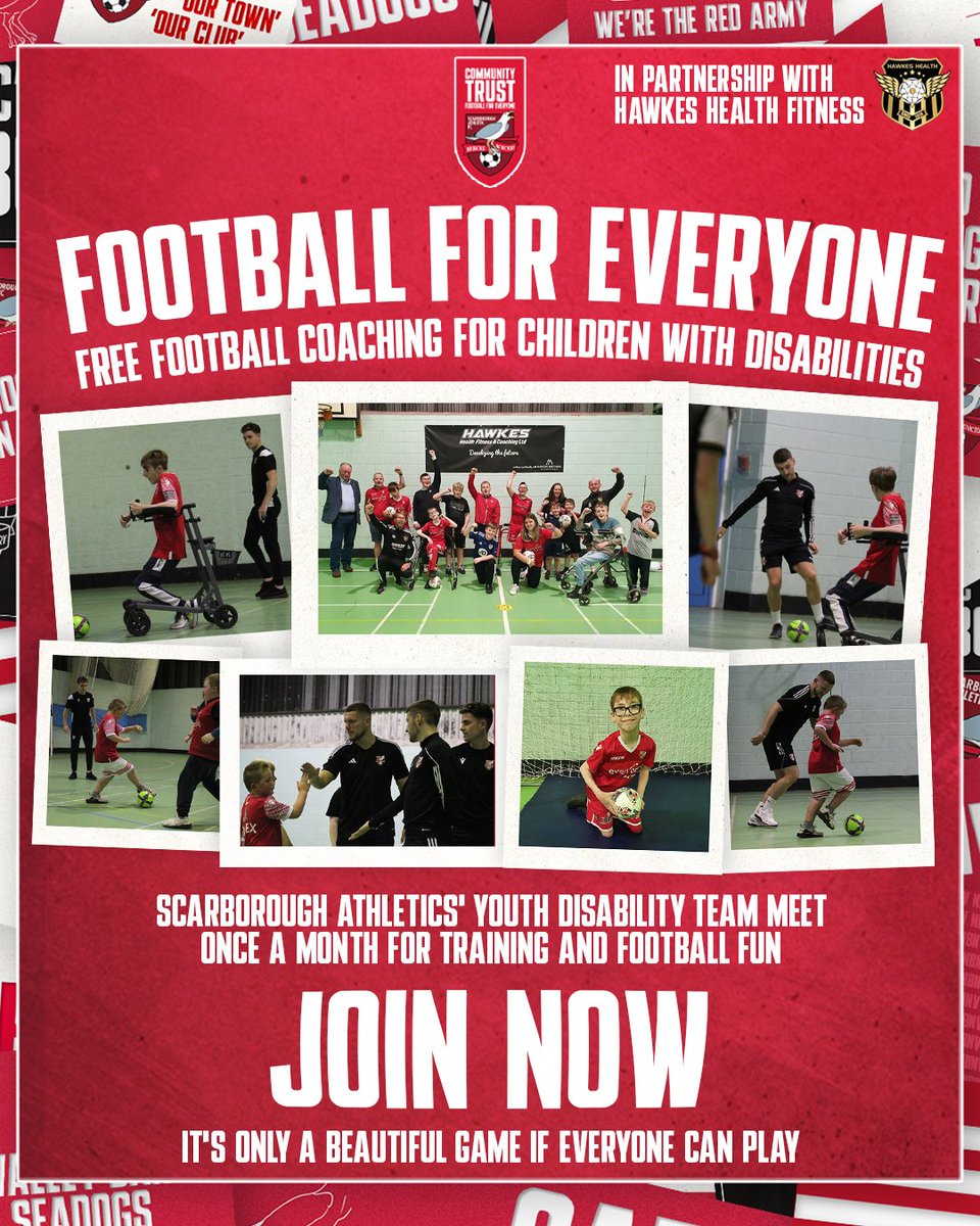 Next session is this Saturday! 🙌 Spaces are available to join Football for  Everyone on Saturday 15th February, for training and football fun for  children with a range of disabilities, free of