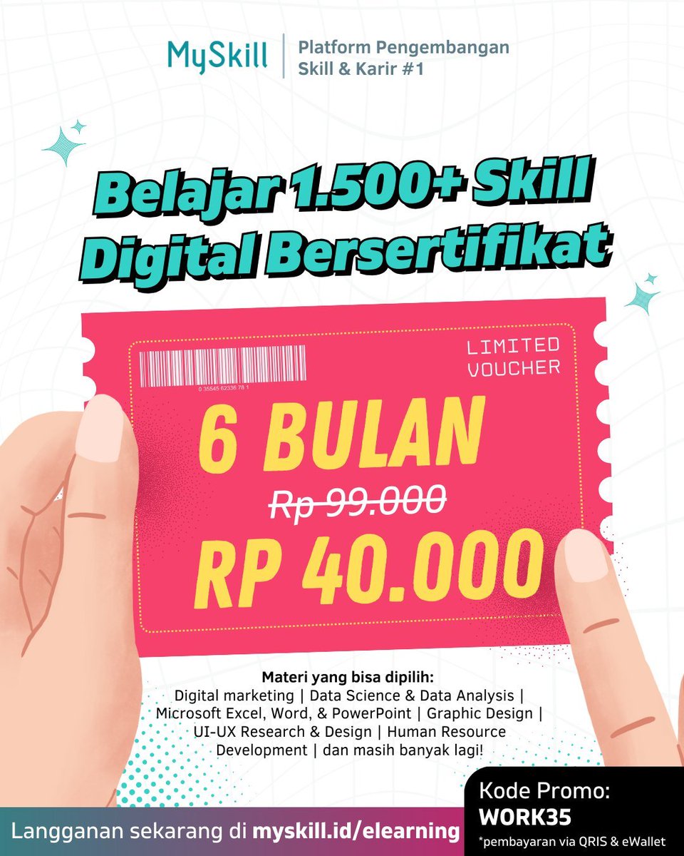Investasi leher keatas!🚀

Belajar skill baru di MySkill mulai 40K untuk persiapkan karir impianmu!

Cek poster sekarang juga!