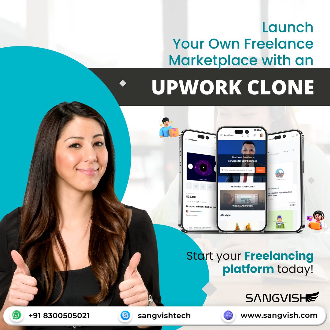 SangVishTech's tweet image. Create a powerful platform where businesses and freelancers connect seamlessly. Start your journey in the gig economy today!

Visit: sangvish.com/upwork-clone/

#UpworkClone #FreelancePlatform #GigEconomy #StartupIdeas #Sangvish