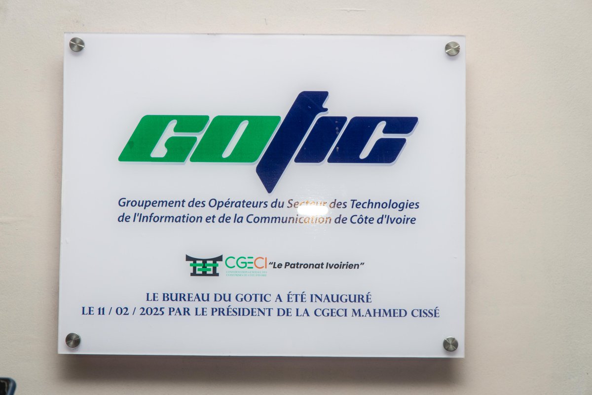 📸 Retour sur l’inauguration du siège du GOTIC !

Un moment clé pour l’écosystème numérique ivoirien, marqué par des échanges, des discours inspirants et une vision commune pour l’innovation.

🙏 Merci à tous les acteurs présents 

📷 Revivez les temps forts 👇

#GOTIC #Numérique
