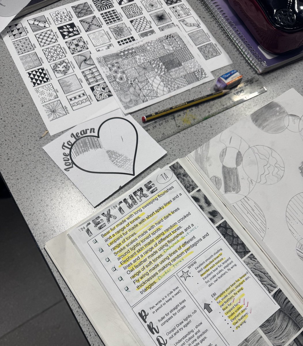 OGATRVP's tweet image. This week at @OutwoodAcklam students have taken part in new ‘Love to Learn’ activities. In art Mr Todd asked students to create their own design using the skills they’ve been practicing in lesson. This also included applying their feedback 👏♥️ #lovetolearn #thirstforlearning