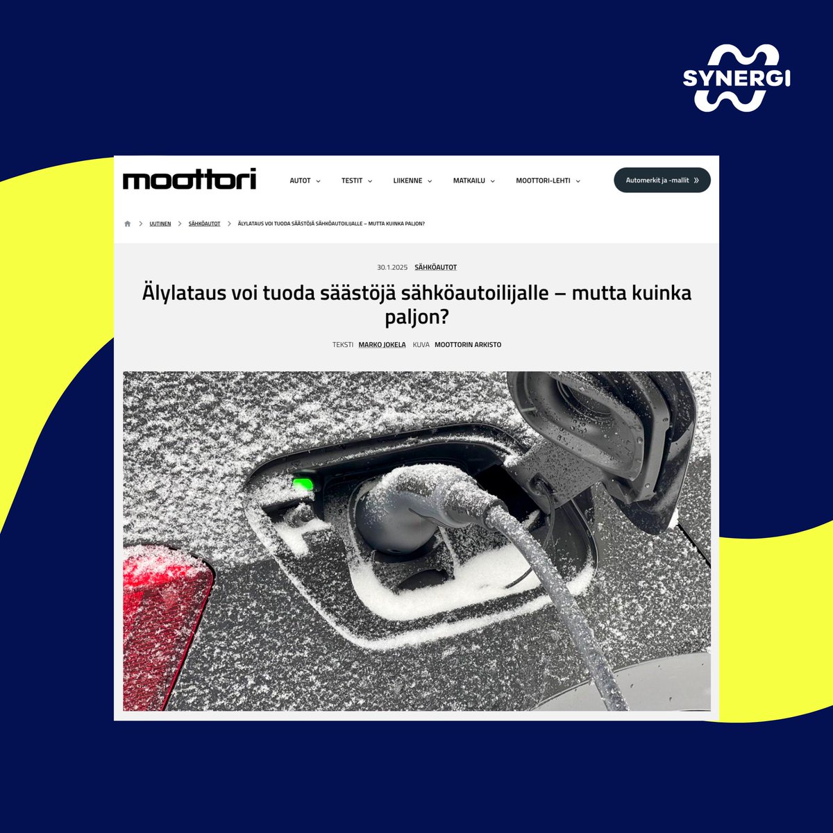 Synergi’s ‘EV Experience &amp; Smart Charging Finland 2025’ report was featured in Moottori’s article! ⚡️🚙

Read the article in Finnish: moottori.fi/uutinen/edulli…

#sähköauto #pörssisähkö #älylataus #sähkö #sähköverkko #Suomi