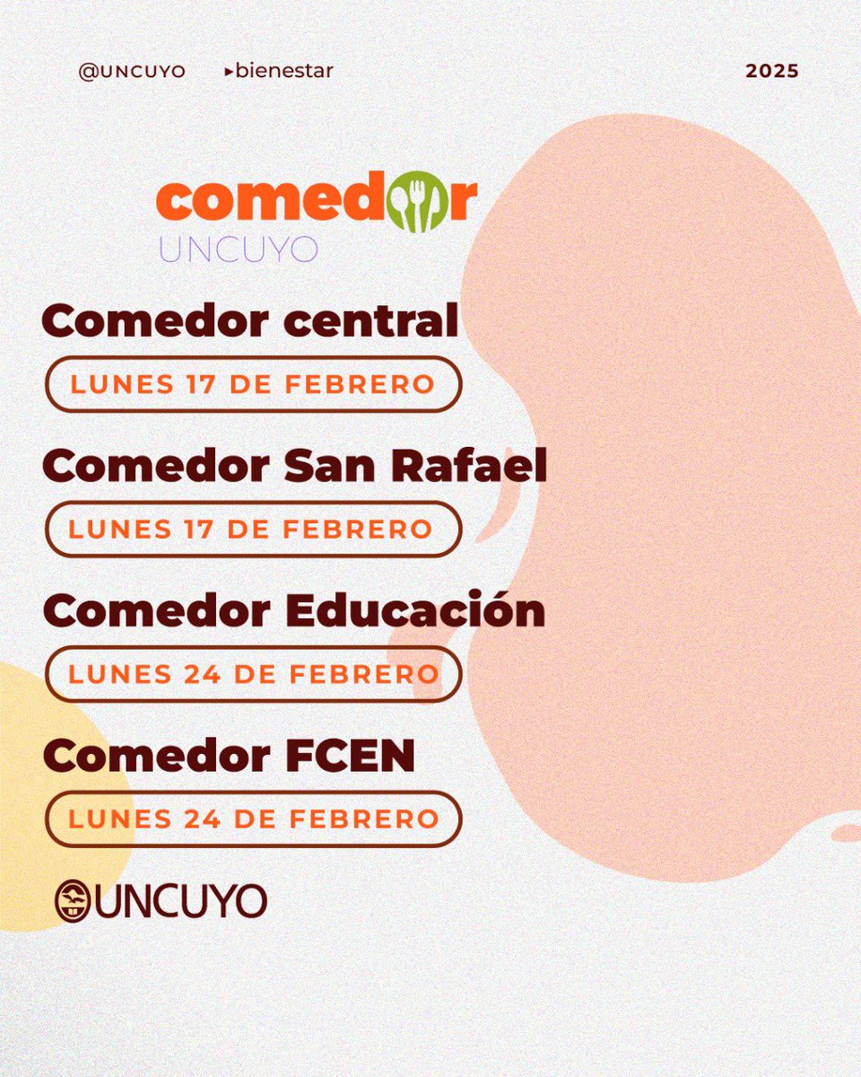 ¡El combo perfecto para estudiantes: libros y buena comida! 📖✨
Deslizá y conocé las fechas de apertura de las diferentes sedes del comedor🙌🏼 Vení, cargá energías y seguí rompiéndola en clase 💪🏼💚 ¡
Te esperamos! 🥗✨