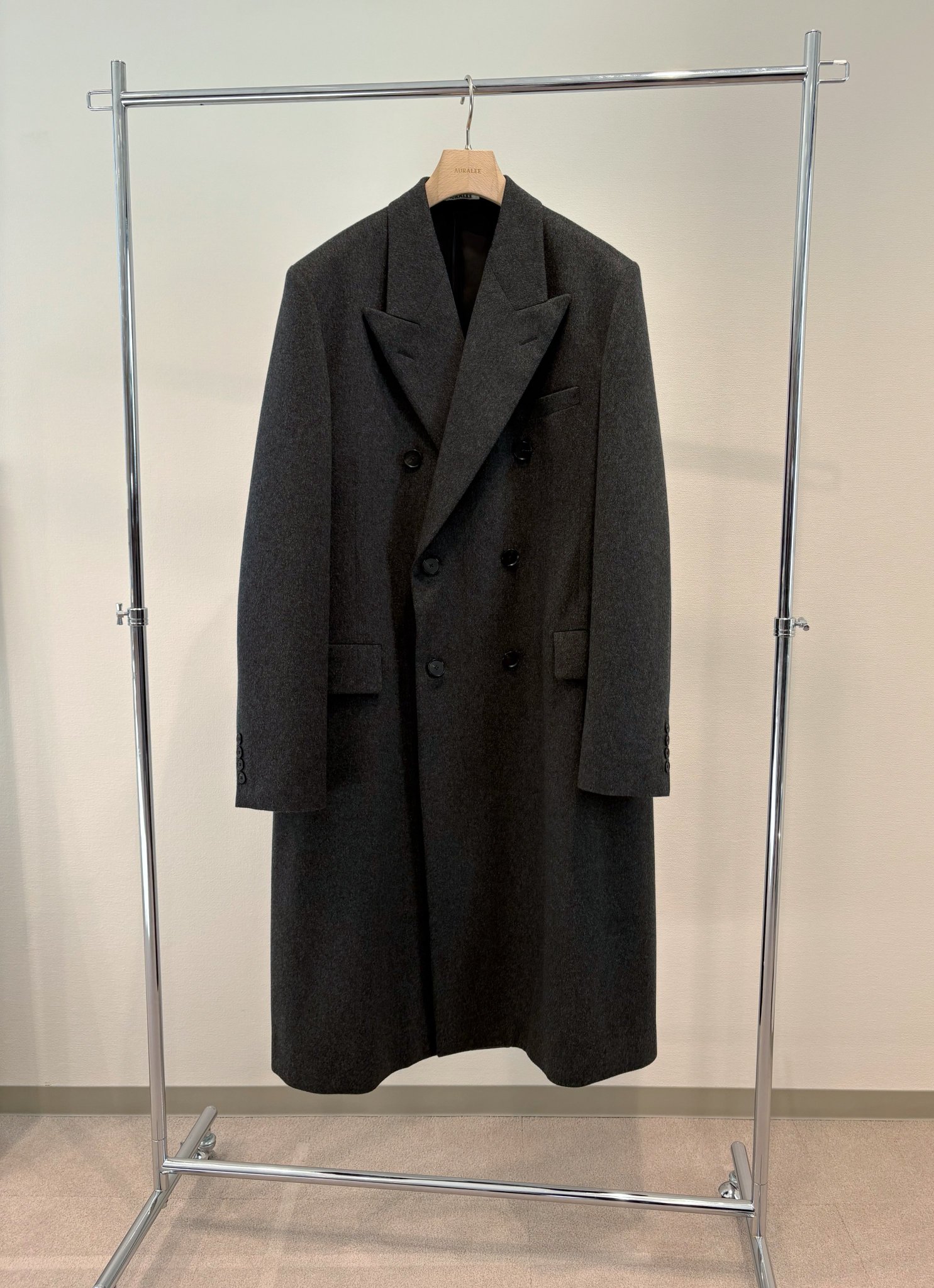 オーラリー/コート AURALEE メンズ コート LIGHT MELTON HOODED LINER COAT