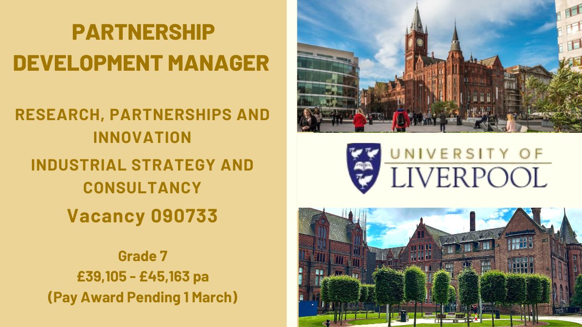 Liverpool University Jobs (@livunijobs) on Twitter photo ✨Great opportunity✨
We’re seeking to appoint a Partnership #Development #Manager to join the #Research, Partnerships & Innovation Directorate.
Information/ Apply ➡️tinyurl.com/yc6tvvb4
<a href="/LivUniPeople/">LivUni People</a> <a href="/livunibusiness/">Research, Partnerships and Innovation</a> ✨Great opportunity✨
We’re seeking to appoint a Partnership #Development #Manager to join the #Research, Partnerships & Innovation Directorate.
Information/ Apply ➡️tinyurl.com/yc6tvvb4
<a href="/LivUniPeople/">LivUni People</a> <a href="/livunibusiness/">Research, Partnerships and Innovation</a>
