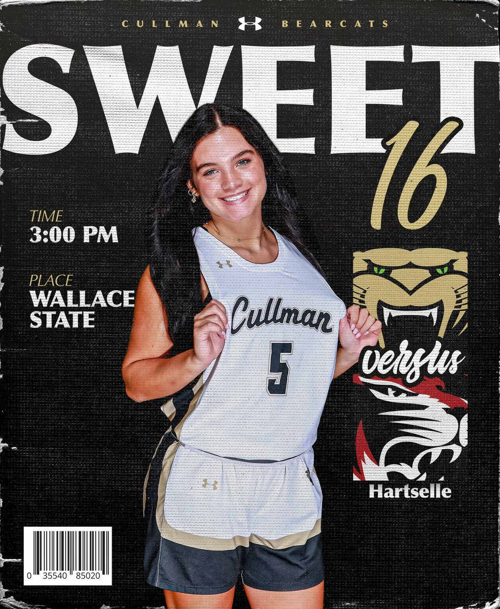GAME DAY!
Ladies travel to WSCC for our Sweet 16 match up with Hartselle!! Looking to WHITE OUT the colisuem!!