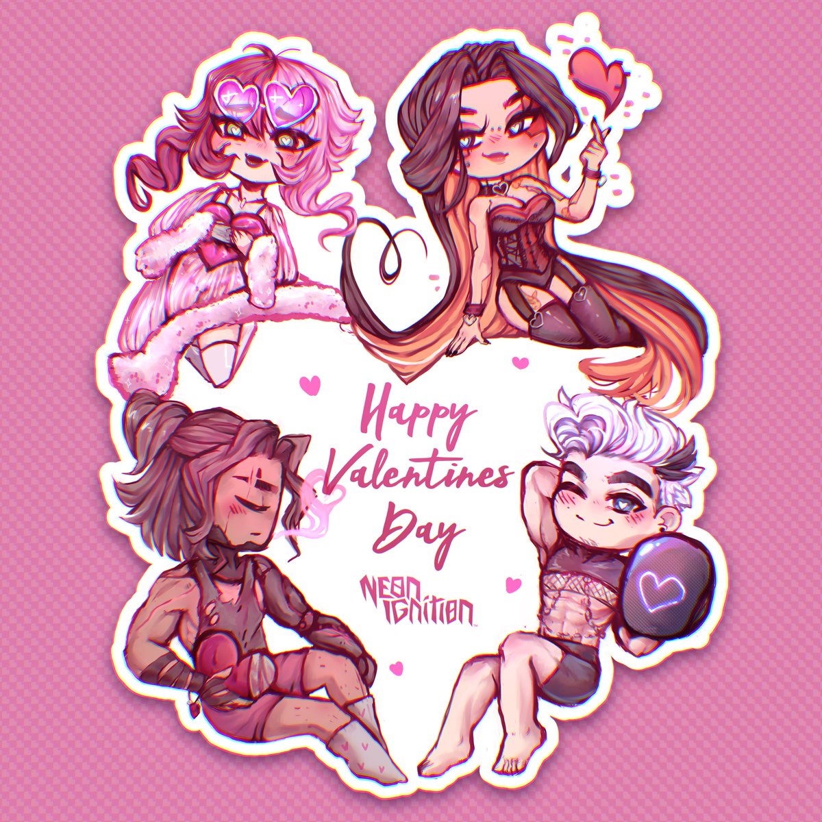 💖This Valentine's, we're celebrating with exclusive artwork by <a href="/SylvellaArt/">Sylvie</a> from the heart of Nefarion! 

Who is your Valentine this year?

#AudioSeries #Cyberpunk #ValentinesDay #Podcast