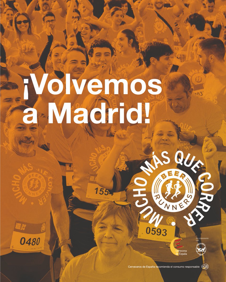 BeerRunners_es's tweet photo. 🌟¡Atención, Beer Runners! 🌟

Lo estabais deseando. Lo estábamos deseando.

Id calentando porque 𝗺𝘂𝘂𝘂𝘂𝘆 𝗽𝗿𝗼𝗻𝘁𝗼 anunciaremos fecha de una nueva edición de #BeerRunnersMadrid.

#MuchoMásQueCorrer 🏃🧡🍺 https://t.co/JWy4jtjJ35