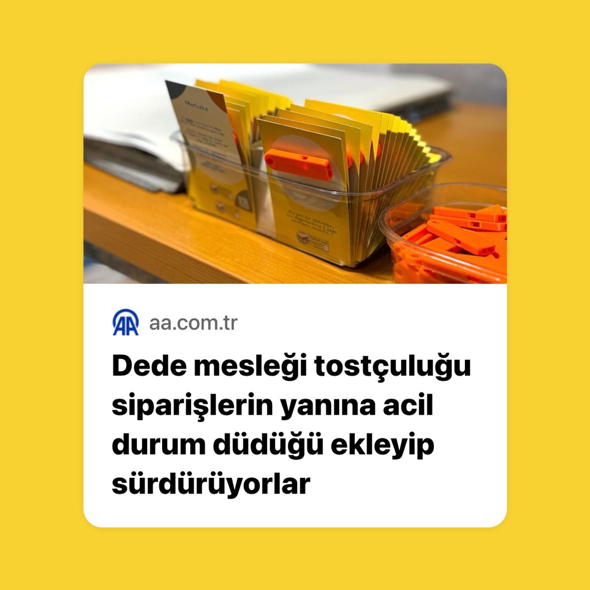 Üçüncü Nesil Tostçu (@ucuncunesiltost) on Twitter photo <a href="/anadoluajansi/">Anadolu Ajansı</a> ’dan muhabir <a href="/fatmanurdumantr/">Fatmanur Duman Arı</a> bizim hikayemizi yazdı! Acil durum düdüklerimizle küçük ama etkili bir farkındalık yaratmaya devam ediyoruz. ✨
#ÜçüncüNesilTostçu #DepremFarkındalığı #DepremDüdüğü #Deprem #Tost #Bagcilar <a href="/anadoluajansi/">Anadolu Ajansı</a> ’dan muhabir <a href="/fatmanurdumantr/">Fatmanur Duman Arı</a> bizim hikayemizi yazdı! Acil durum düdüklerimizle küçük ama etkili bir farkındalık yaratmaya devam ediyoruz. ✨
#ÜçüncüNesilTostçu #DepremFarkındalığı #DepremDüdüğü #Deprem #Tost #Bagcilar