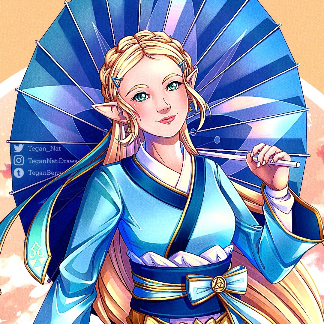 Zelda in a Breath of the Wild inspired fantasy yukata ✨
Full version is available on 🦋 and all my other social apps
