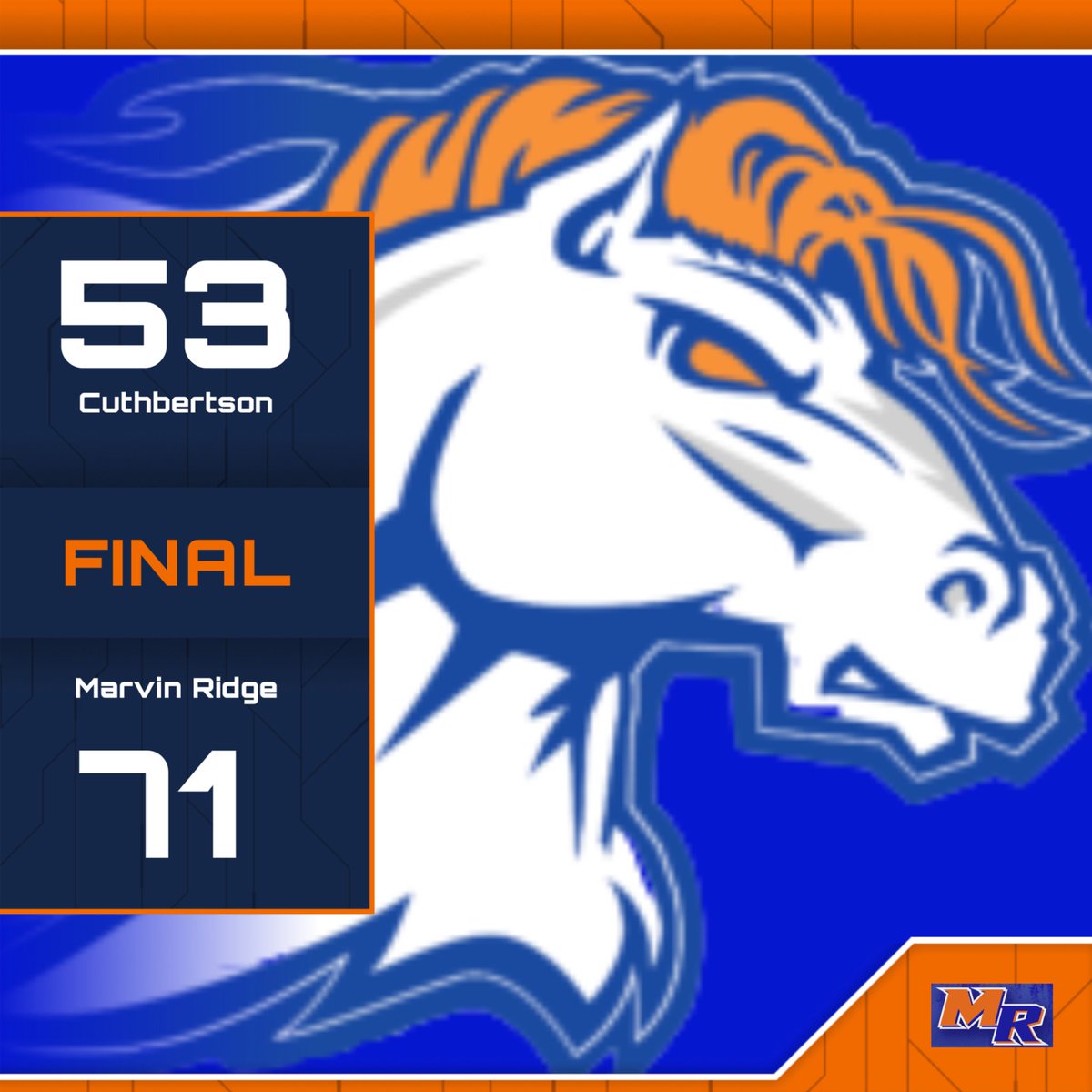 Conference DUB ‼️🧹

Cuthbertson 53
Marvin Ridge 71

‘26 Henry Smith 17pt 3reb 3ast 1stl
‘26 Marshall Payne 12pt 4reb 2ast 1stl 1blk
‘26 Haiden Ratike 11pt 3reb
‘25 Brady Dunn 10pt 8ast 4reb 1stl 0to

22ast:4to
13/14 FT
7blks (season high)