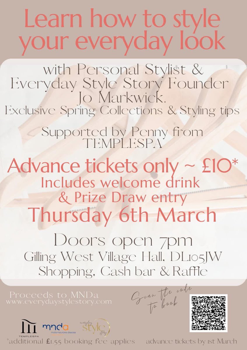 Learn how to style your everyday look and help raise funds for the Hambelton and Richmondshire Group of <a href="/mndassoc/">MND Association</a> 🧡💙

Featuring cards and prints from
<a href="/catheyegazeart/">Cath Muir EyeGaze Artist</a>

Book your tickets here: eventbrite.co.uk/e/learn-how-to… 

<a href="/richmond_today/">Richmondshire Today</a> #Richmond #NorthYorkshire #Fashion #TeamMND