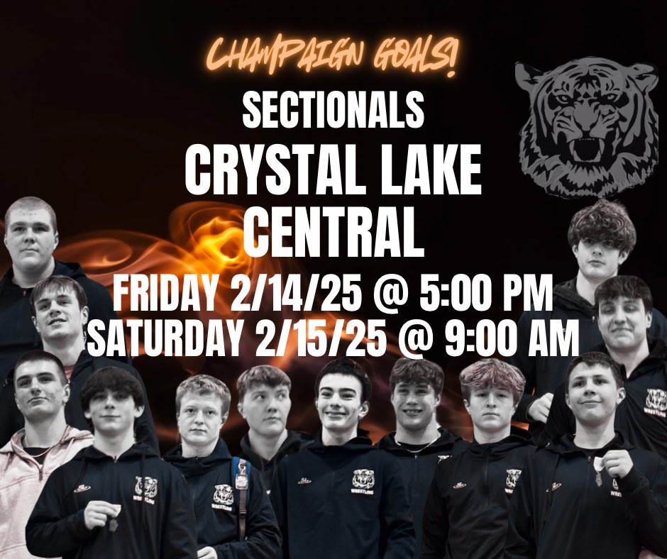 CLCTigerWrestle's tweet image. Sectionals. Tickets on GoFan. #weRclc @clcathletics @CLCentralHS @NWHPreps @IllinoisMatmen @mdwojak94