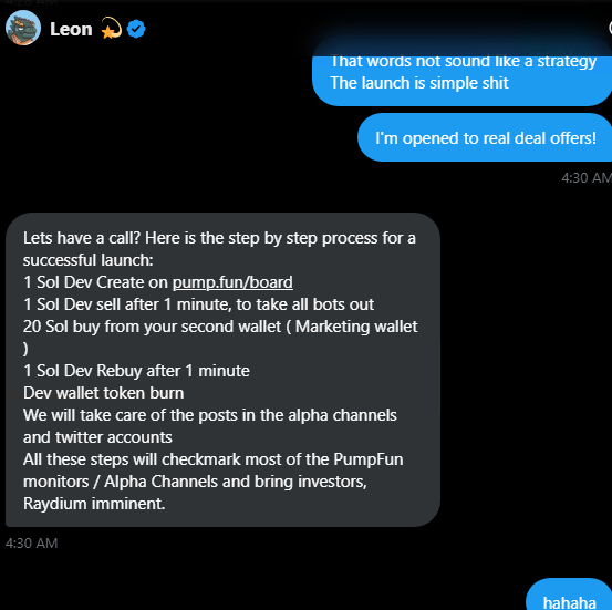Breaking: Just got the most detailed scam manual in my DMs. Apparently you need 20 SOL to join the "How to Get Rugged Premium Club." At least traditional scammers had the decency to just ask for wallet seed phrases! 💀
this scammer's got a whole PowerPoint presentation for