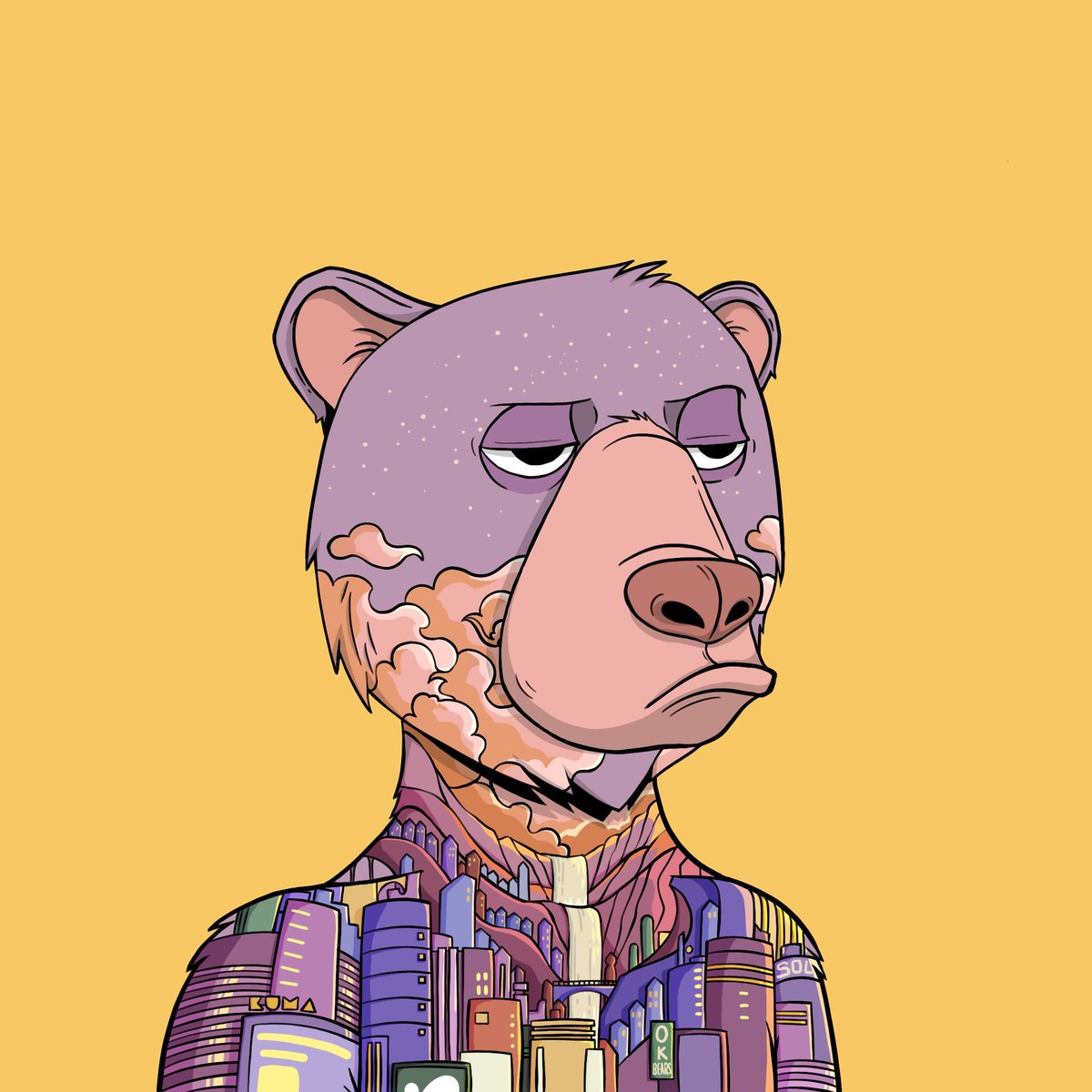 There are 9,858 <a href="/okaybears/">Okay Bears</a>.   

Only 326 of them have 4 attributes.   

This one is mine. #WAGBO