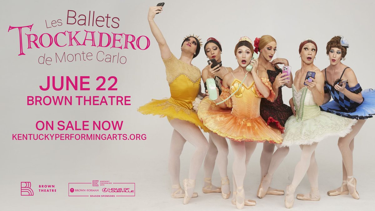 The Brown Theatre (@thebrowntheatre) on Twitter photo 🎟 ON SALE NOW 🎟 Les Ballets Trockadero de Monte Carlo, the world’s foremost all-male comic ballet company, brings its internationally beloved troupe of dancers to <a href="/thebrowntheatre/">The Brown Theatre</a> June 22! Get tickets: bit.ly/KPATrocks. 🎟 ON SALE NOW 🎟 Les Ballets Trockadero de Monte Carlo, the world’s foremost all-male comic ballet company, brings its internationally beloved troupe of dancers to <a href="/thebrowntheatre/">The Brown Theatre</a> June 22! Get tickets: bit.ly/KPATrocks.