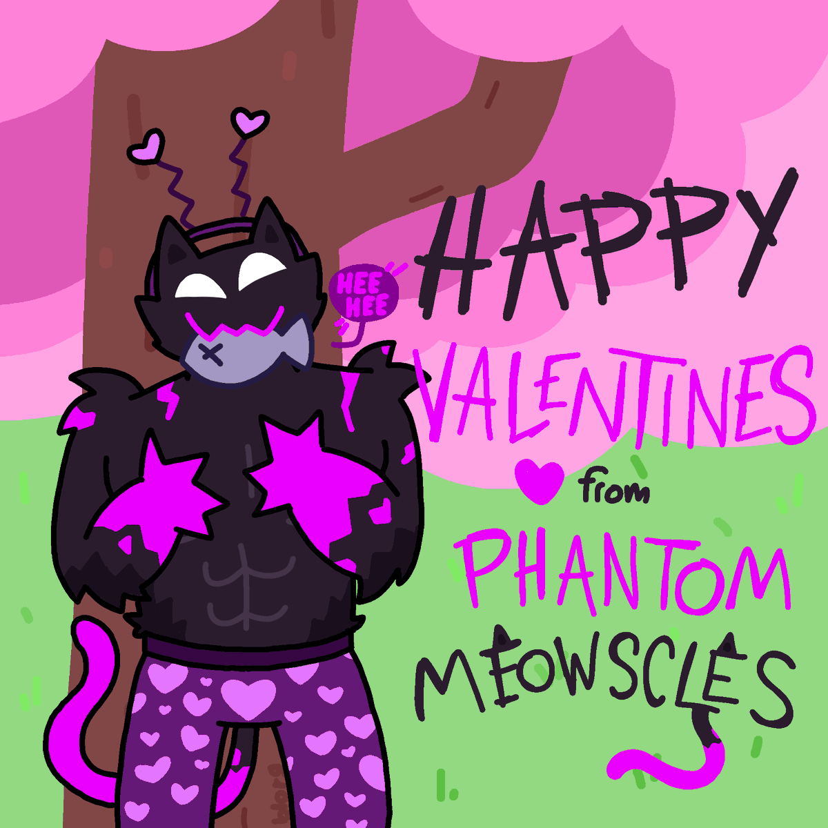 I don't know whether he's gonna give the fish to you, he'll probably keep it for himself... it would still work on most of you.

#PhantomMeowscles #Meowscles #FortniteArt #Fortnite