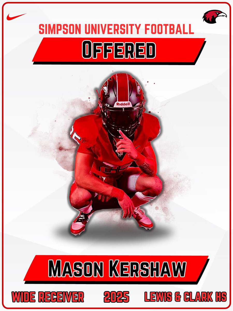 I’m blessed to receive my first offer to play college football and Simpson University! <a href="/SimpsonU_FB/">Simpson U Football</a> <a href="/TommyB_K/">Tommy Boyer-Kendrick</a> <a href="/INW_FOOTBALL/">Inland Northwest Football</a> <a href="/PNWSports_/">PNW Sports 𝕏</a> <a href="/RecruitRadarPNW/">Recruit Radar</a>